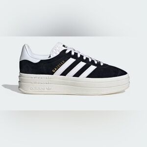 Adidas Gazelle Platform Black and White Sneakers. Never worn, brand new